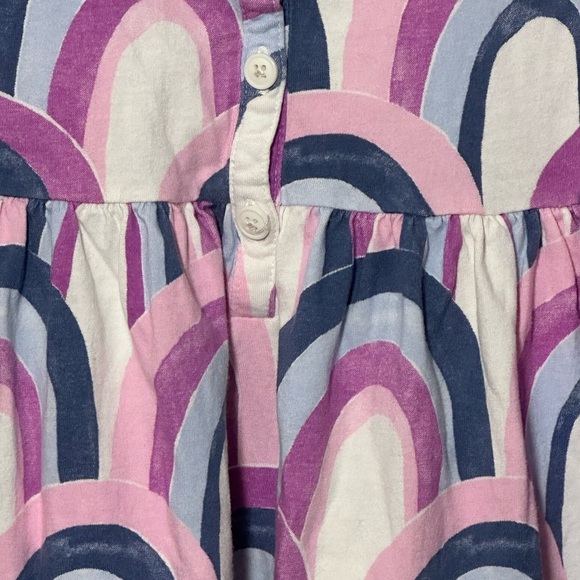 Tea Tiered Henley Dress Over the‎ Rainbow in Purple Size 6 100% Cotton jersey - Picture 3 of 6